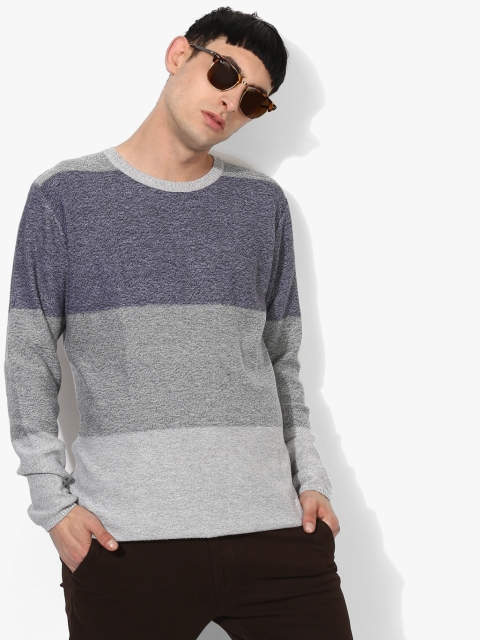 

Multicoloured Textured Round Neck Sweater, Multi