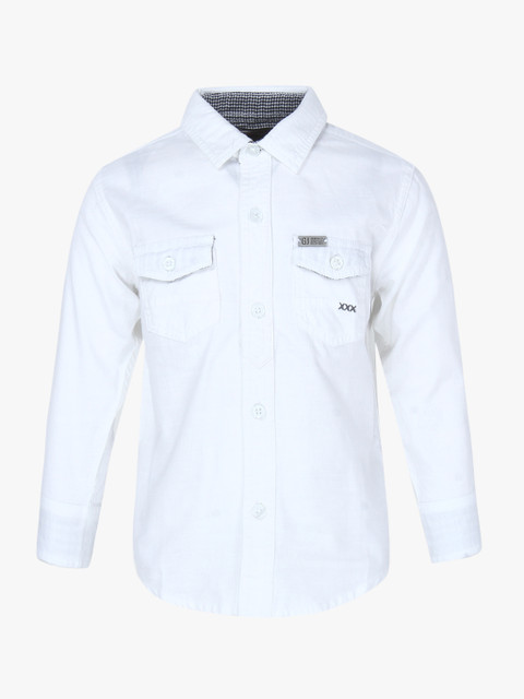 

White Regular Fit Casual Shirt