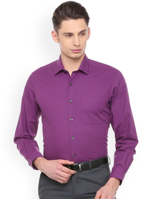 

Louis Philippe Men Purple Slim Fit Self Design Formal Shirt