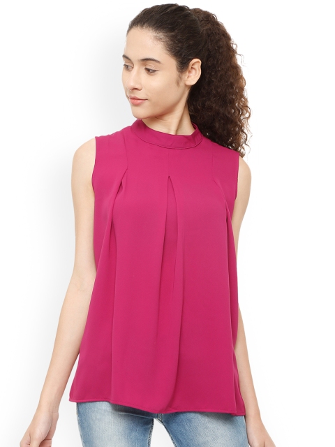 

Van Heusen Woman Pink Solid A-Line Top