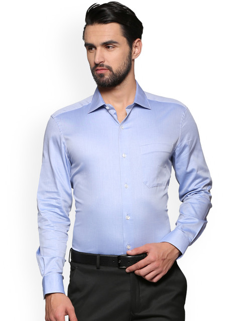 

Louis Philippe Men Blue Regular Fit Solid Formal Shirt