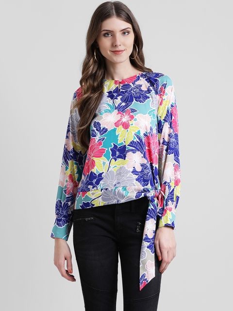 

Leo Sansini Women Multicoloured Floral Print Regular Top, Multi