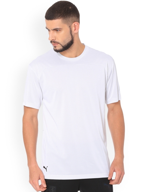 

PUMA Motorsport Men White Ferrari Summer Solid Round Neck T-Shirt