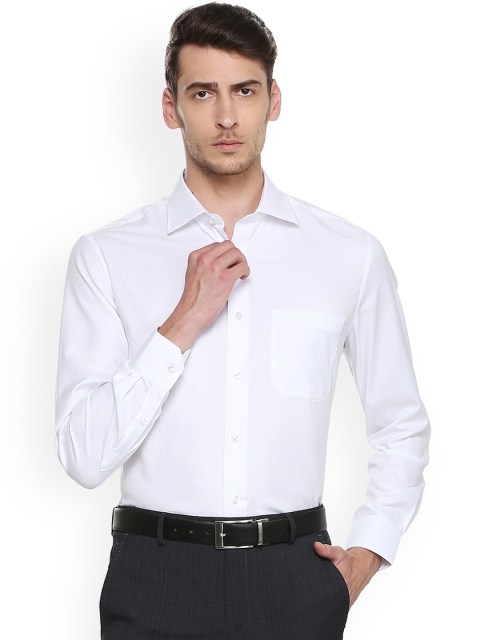 

Louis Philippe Men White Regular Fit Self Design Formal Shirt