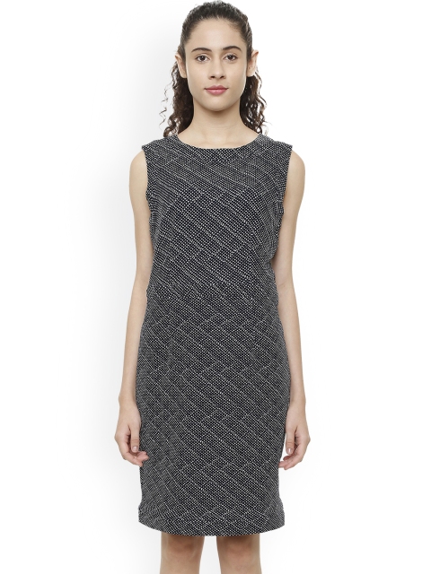 

Van Heusen Woman Black Printed Sheath Dress
