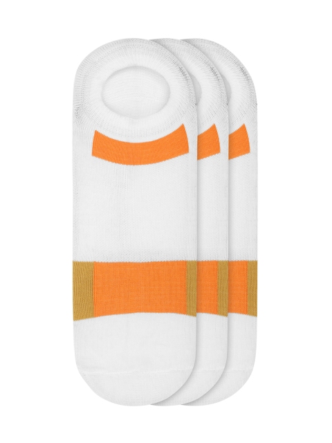 

JUMP USA Men Pack of 3 Colourblocked Shoe Liners, White