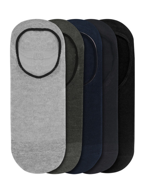 

JUMP USA Men Pack of 5 Solid Shoe Liners, Multi