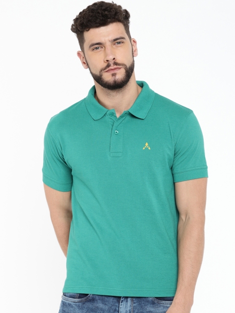 ACTIMAXX Men Green Solid Polo Collar T-shirt