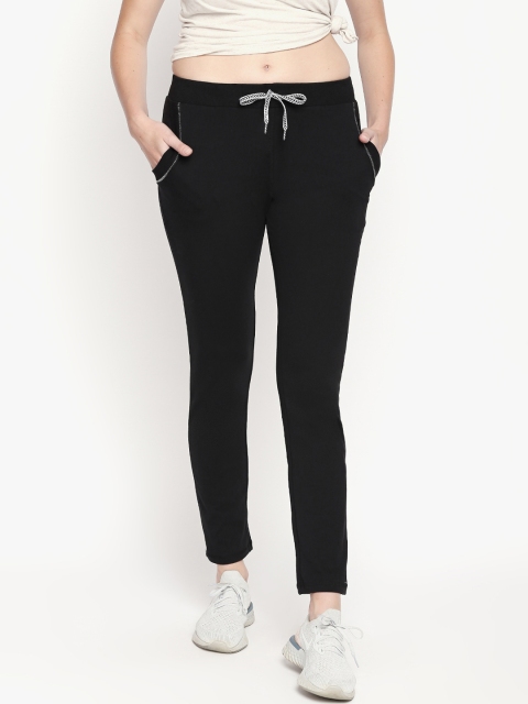 

Ajile by Pantaloons Women Black Solid Straight-Fit Track Pants