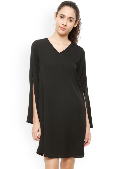 

Van Heusen Woman Black Solid A-Line Dress
