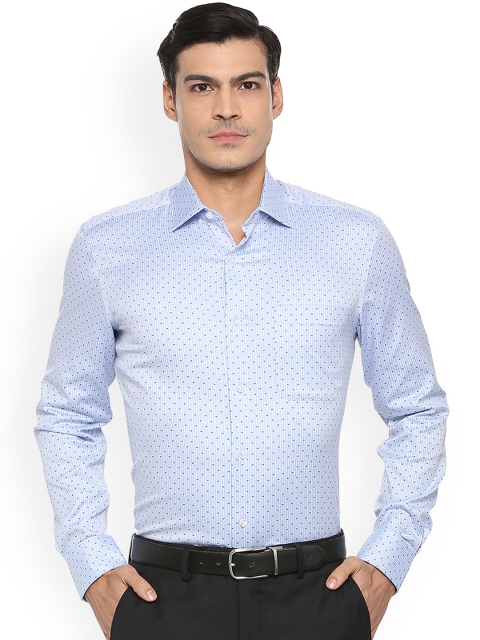 

Louis Philippe Men Blue Regular Fit Printed Formal Shirt