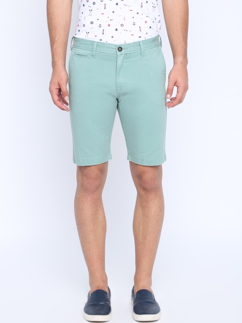

Basics Men Turquoise Blue Solid Comfort Fit Shorts