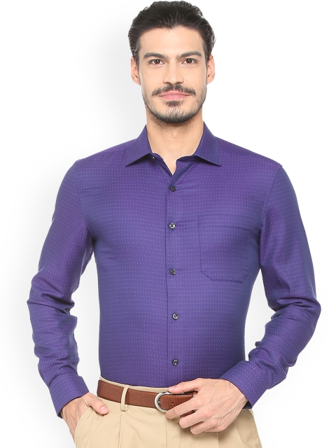 

Louis Philippe Men Purple Regular Fit Self Design Formal Shirt