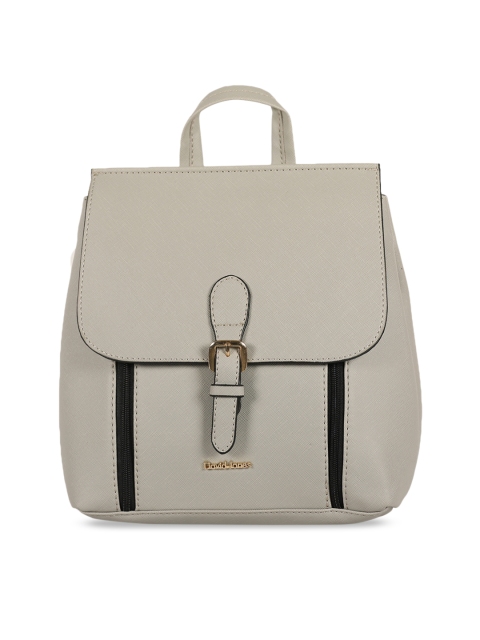 

David Jones Women Taupe Solid Backpack