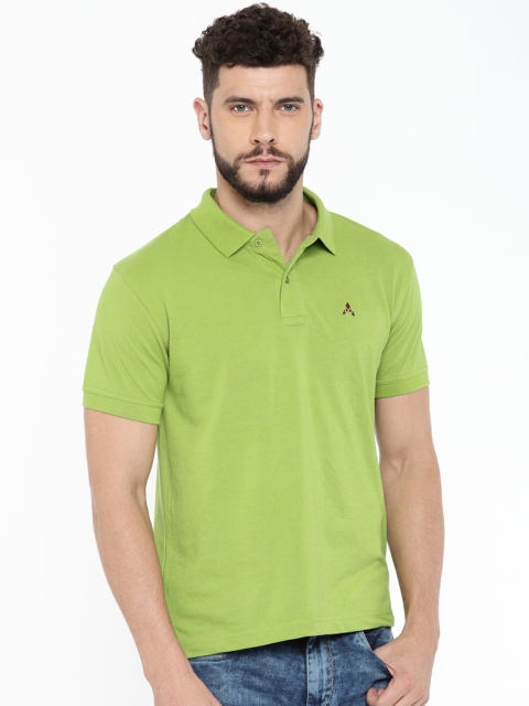 

ACTIMAXX Men Green Solid Polo Collar T-shirt
