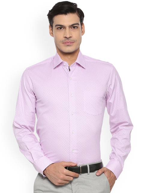 

Louis Philippe Men Pink Slim Fit Printed Formal Shirt