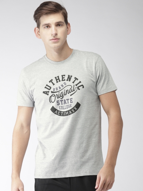 

ACTIMAXX Men Grey Printed Round Neck T-shirt