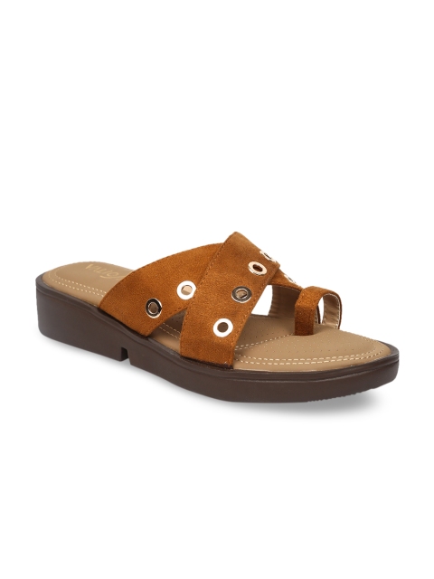 

VALIOSAA Women Brown Solid Sandals