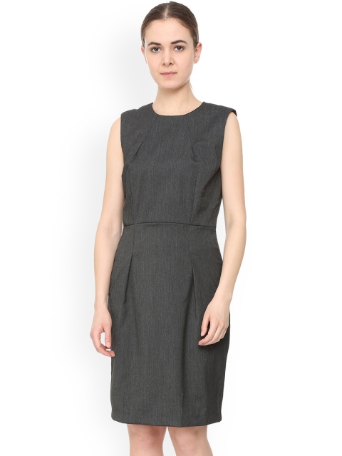 

Van Heusen Woman Grey Solid Formal Sheath Dress