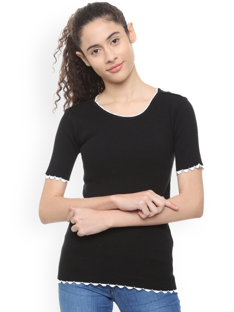 

Van Heusen Woman Black Solid Top