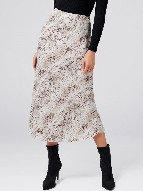 

Forever New Women Multicoloured Printed A-Line Midi Skirt, Multi