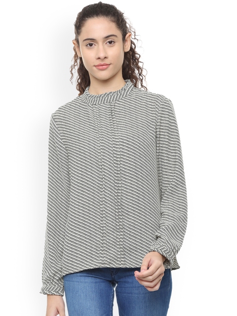 

Van Heusen Woman Grey Striped Top