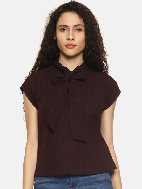 

AARA Women Coffee Brown Solid Top