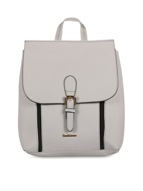 

David Jones Women Grey Melange Solid Backpack