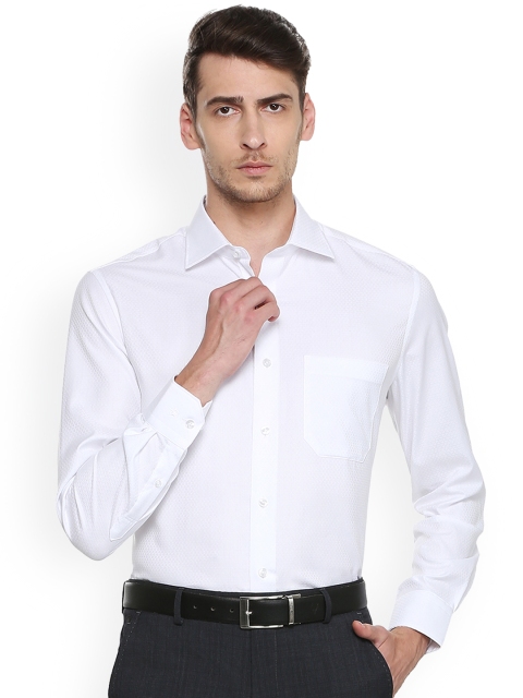 

Louis Philippe Men White Regular Fit Self Design Formal Shirt
