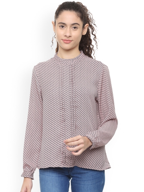 

Van Heusen Woman Pink Striped Top