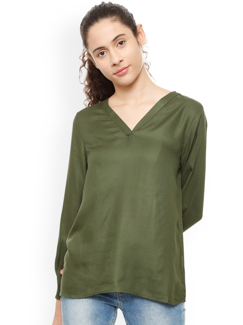 

Van Heusen Woman Green Solid Top