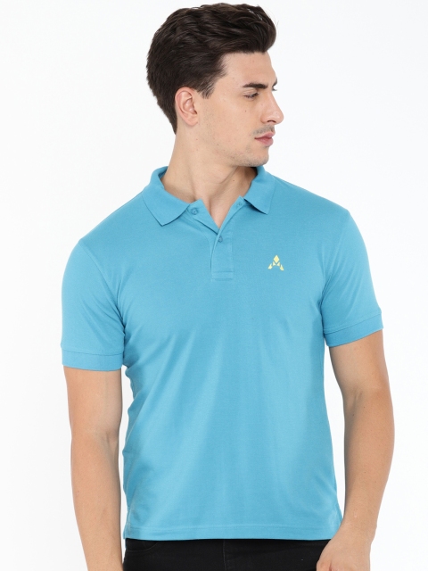 

ACTIMAXX Men Blue Solid Polo Collar T-shirt