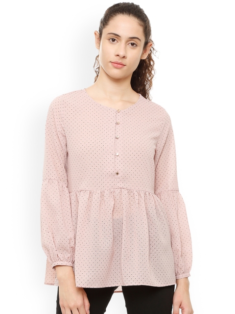 

Van Heusen Women Pink Printed Shirt Style Top