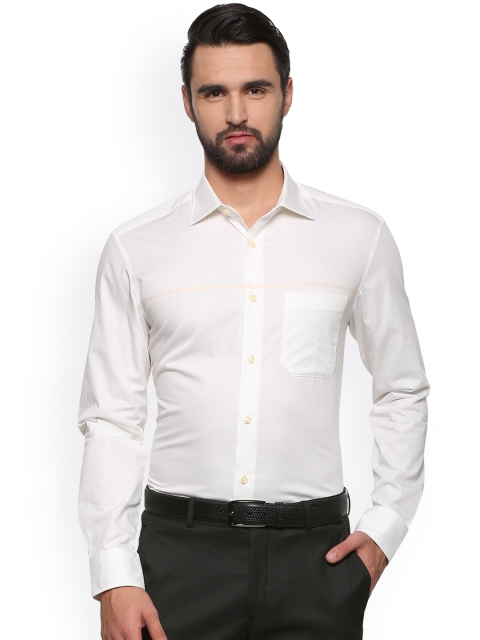 

Louis Philippe Men White Regular Fit Solid Formal Shirt