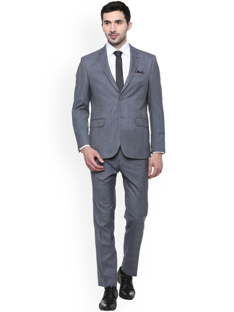 

Van Heusen Men Grey Checked Two-Piece Suit