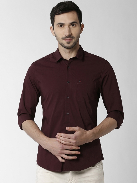 

Peter England Casuals Men Maroon Slim Fit Solid Formal Shirt