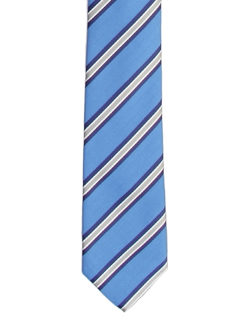 

Tossido Blue & White Striped Broad Tie