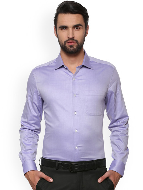 

Louis Philippe Men Lavender Regular Fit Solid Formal Shirt
