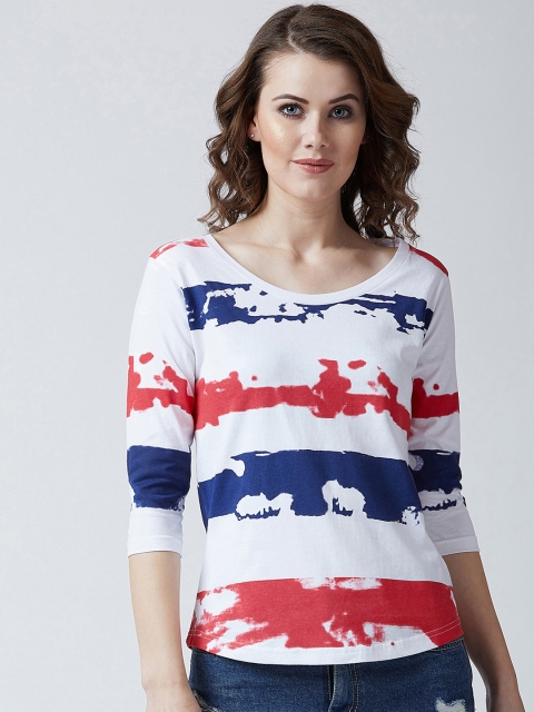 

The Dry State Women White Printed Round Neck T-shirt