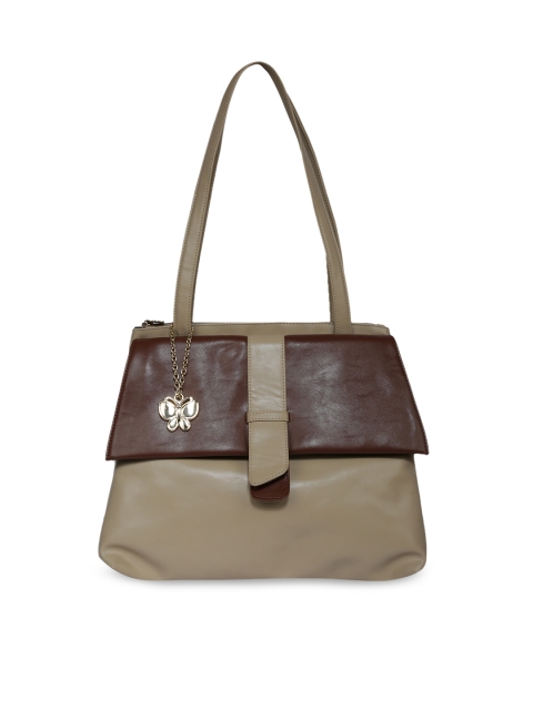 

Butterflies Beige & Brown Colourblocked Shoulder Bag