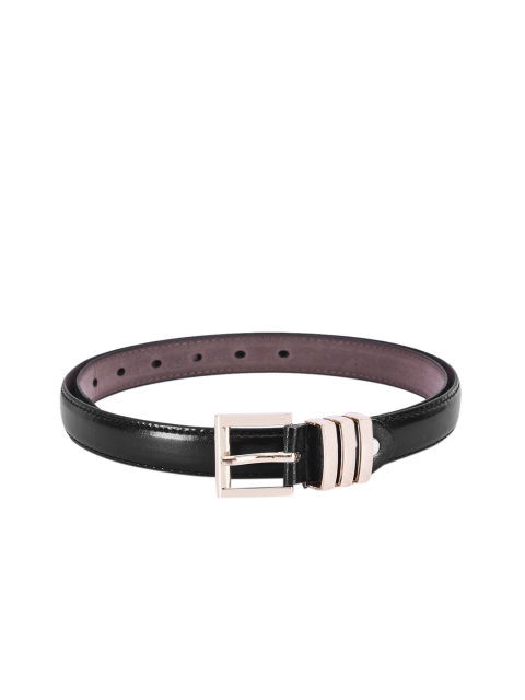

BuckleUp Women Black Solid Belt
