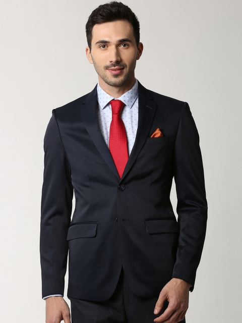 

Peter England Elite Men Blue Solid Slim-Fit Single-Breasted Blazer
