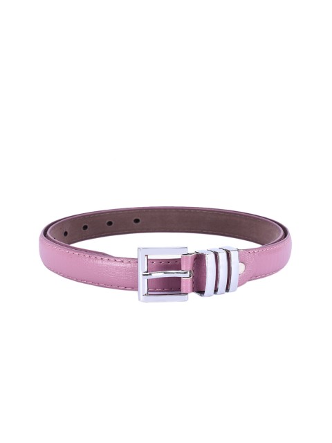 

BuckleUp Women Magenta Solid Belt