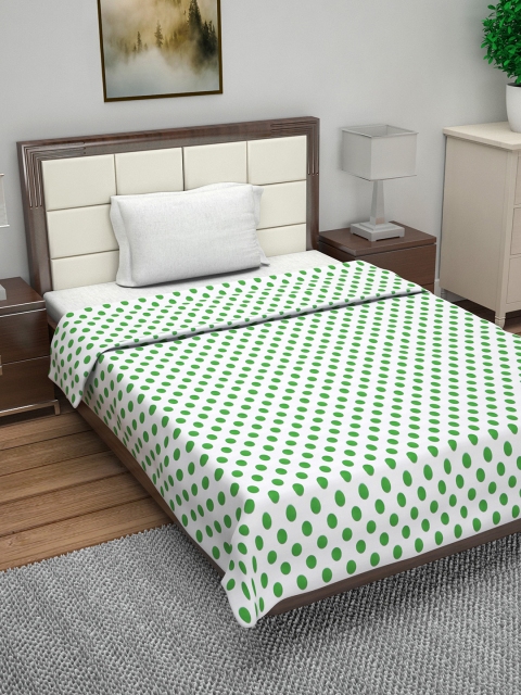 

Divine Casa Green Abstract AC Room 110 GSM Single Bed Quilt