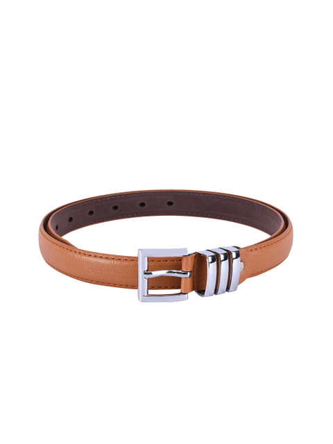 

BuckleUp Women Tan Solid Belt