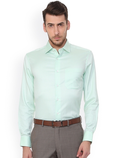 

Louis Philippe Men Green Regular Fit Self Design Formal Shirt