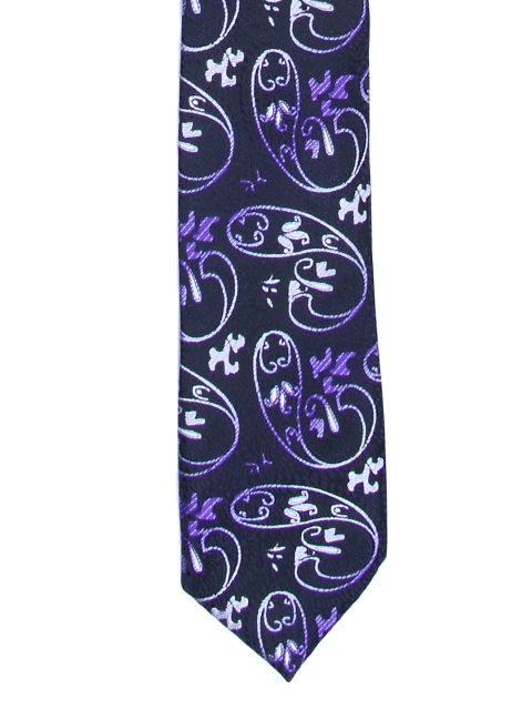 

Tossido Black Printed Broad Tie