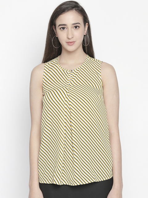 

Annabelle by Pantaloons Women Yellow Striped Top
