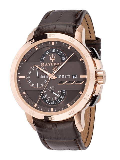 

Maserati Men Brown & Rose Gold Analogue Watch R8871619001
