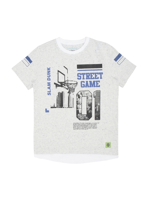 

Pantaloons Junior Boys Grey Printed Round Neck T-shirt